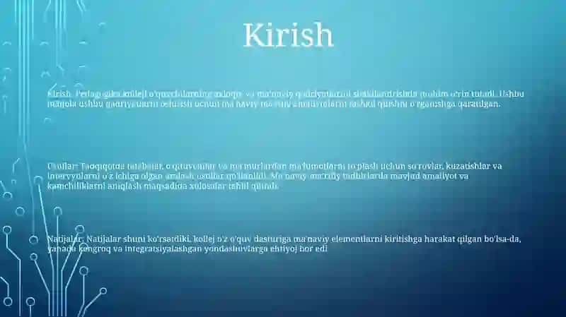 Pedagogika Kollejida Olib Boriladigan Ma'Naviy-Ma'Rifiy Ish Amaliyotini Tashkil Etish 2