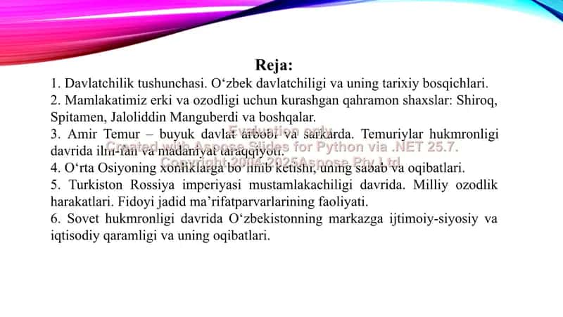 O‘zbekistonda Mustaqillik G‘oyalarining Tarixiy Asoslari 2