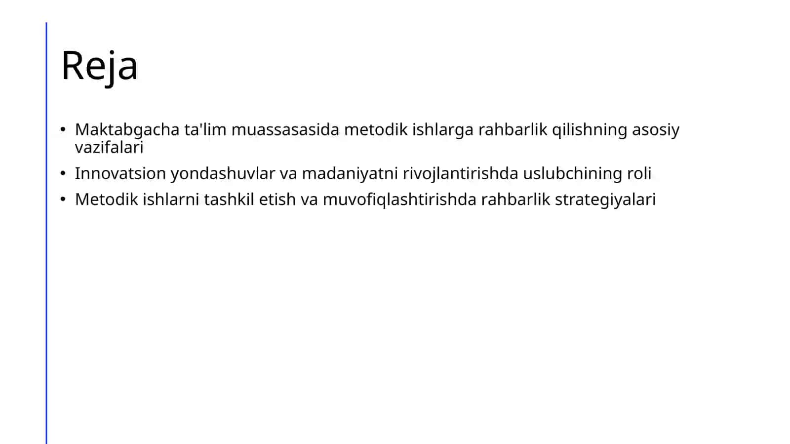 Maktabgacha ta'lim tashkiloti uslubchisining metodik ishlarga rahbarligi 2