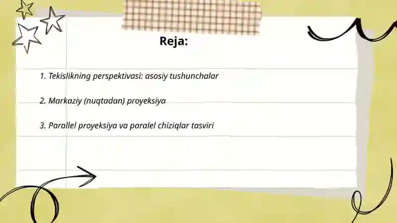 Tekislikning perspektivasi 2