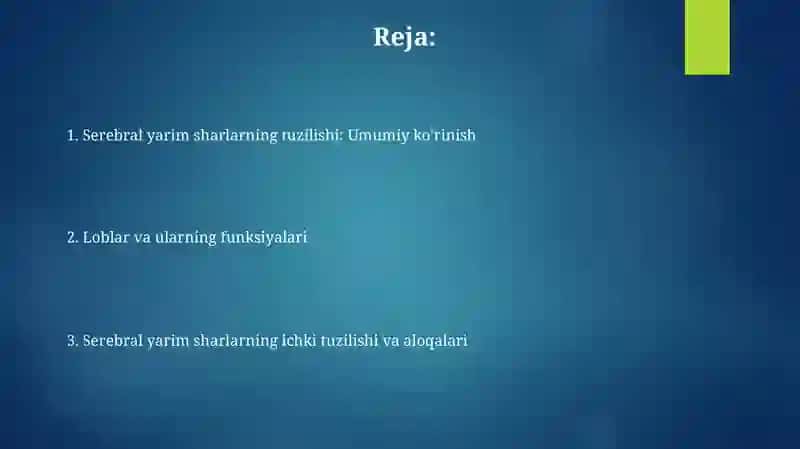 Serebral yarim sharlar tuzilishi 2