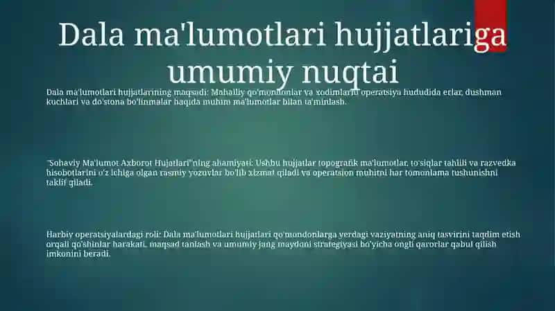 Sohaviy Ma'Lumot Axborot Hujatlari Va Sohaviy Xizmat Yozishmalarning 2