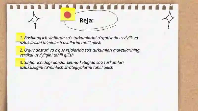 Boshlang'ich sinflarda so'z turkumlarini o'rganishdagi uzviylik va uzluksizlikning ta'minlanishini tahlil qilish 2