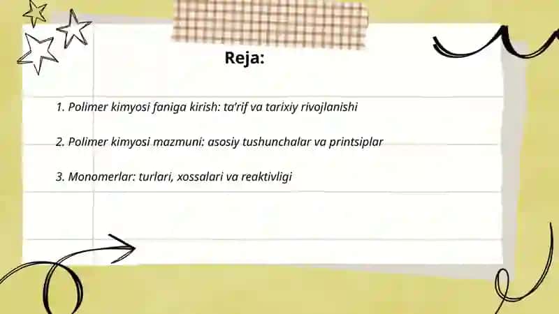 Polimer kimyosi va texnologiyasi 2