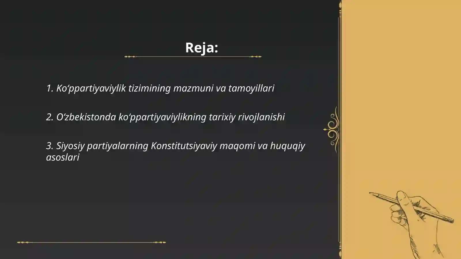 Koʻppartiyaviylik tizimi, Oʻzbekistonda siyosiy partiyalarning siyosiy islohotlardagi oʻrni 2