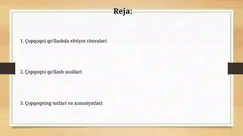 Chapga ca o‘nga surish amallari 2