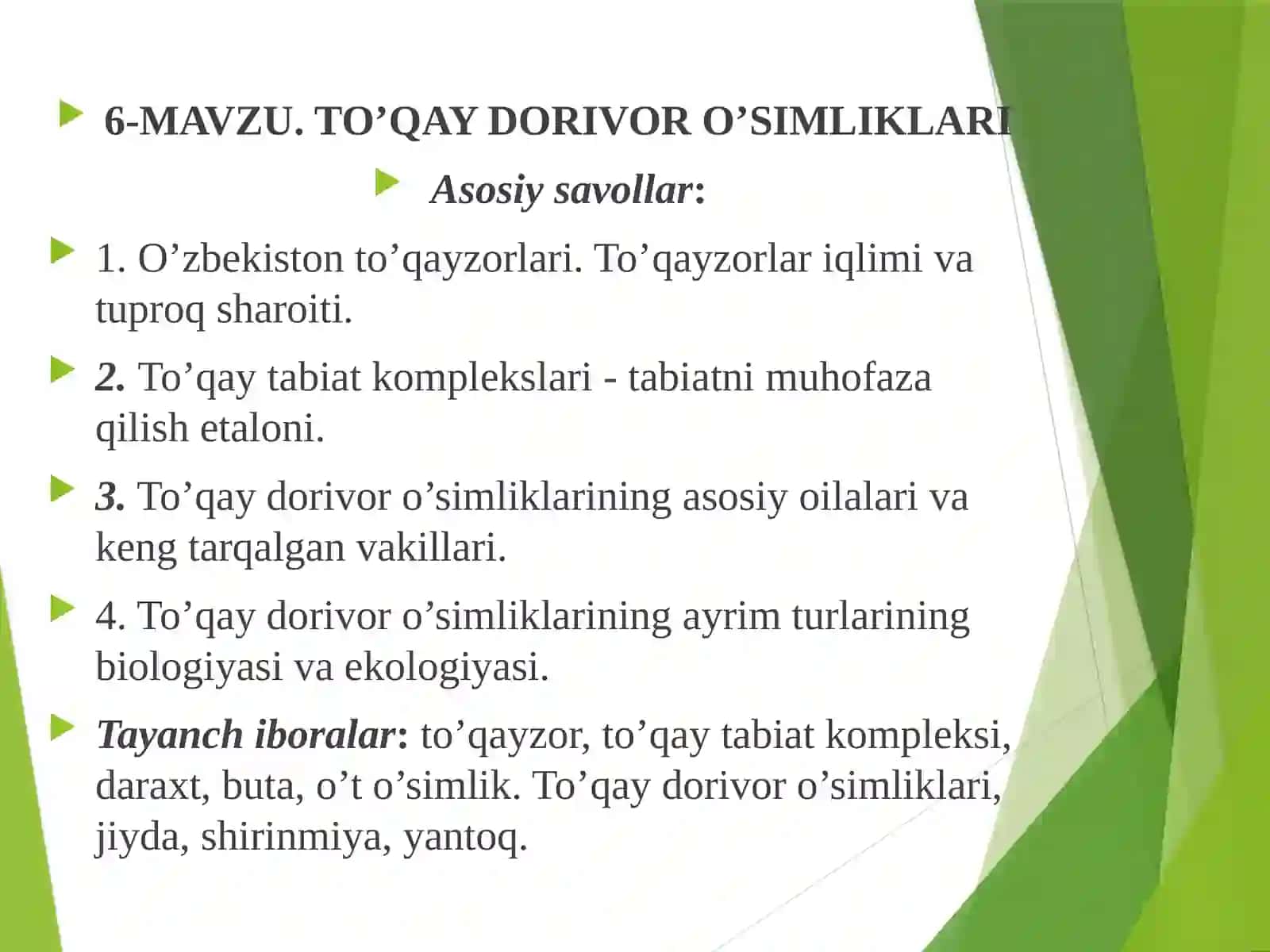 To'qay dorivoro’simliklar biologiyasi va ekologiyasi 2