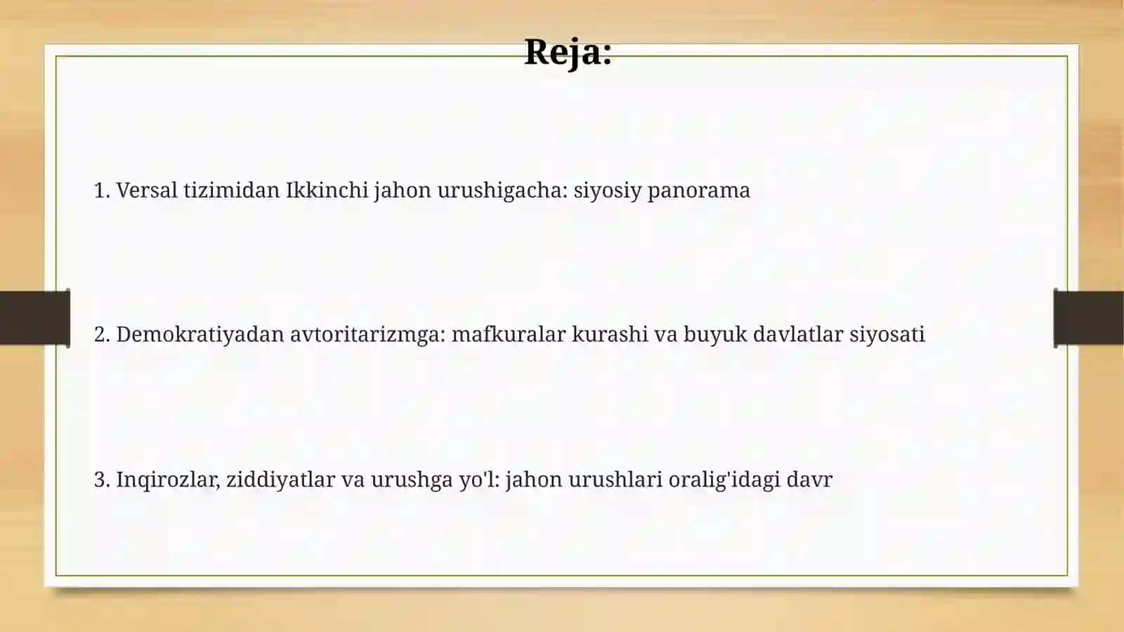 Jahon urushlari oraligʻidagi siyosiy hayot 2