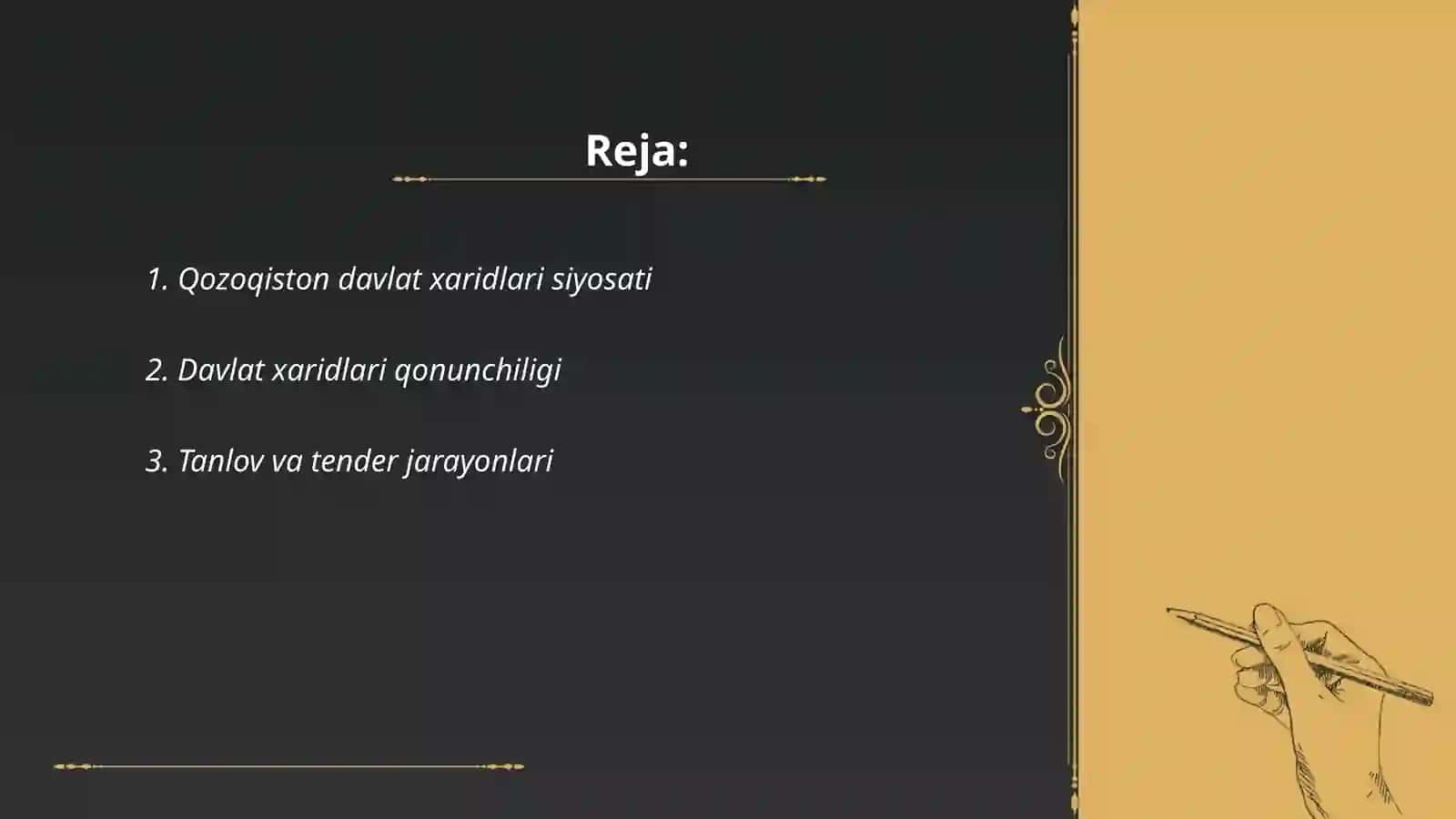 Qozoqiston davlat xaridlari siyosati 2