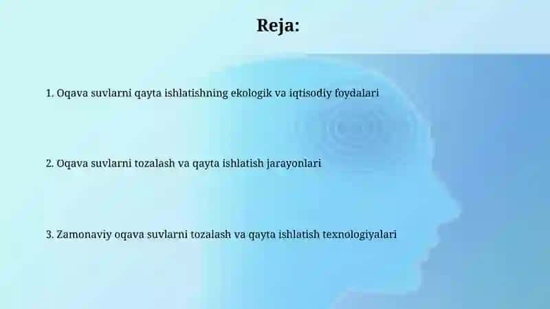 Oqava suvlarni tozalash va ulardan qayta foydalanish 2