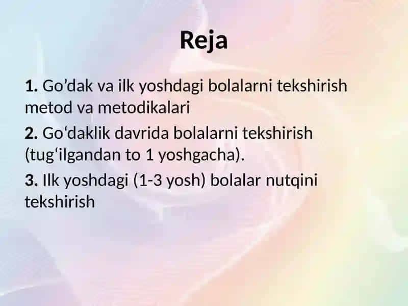 Logopedik tekshiruv daturli chayon doshuv 2