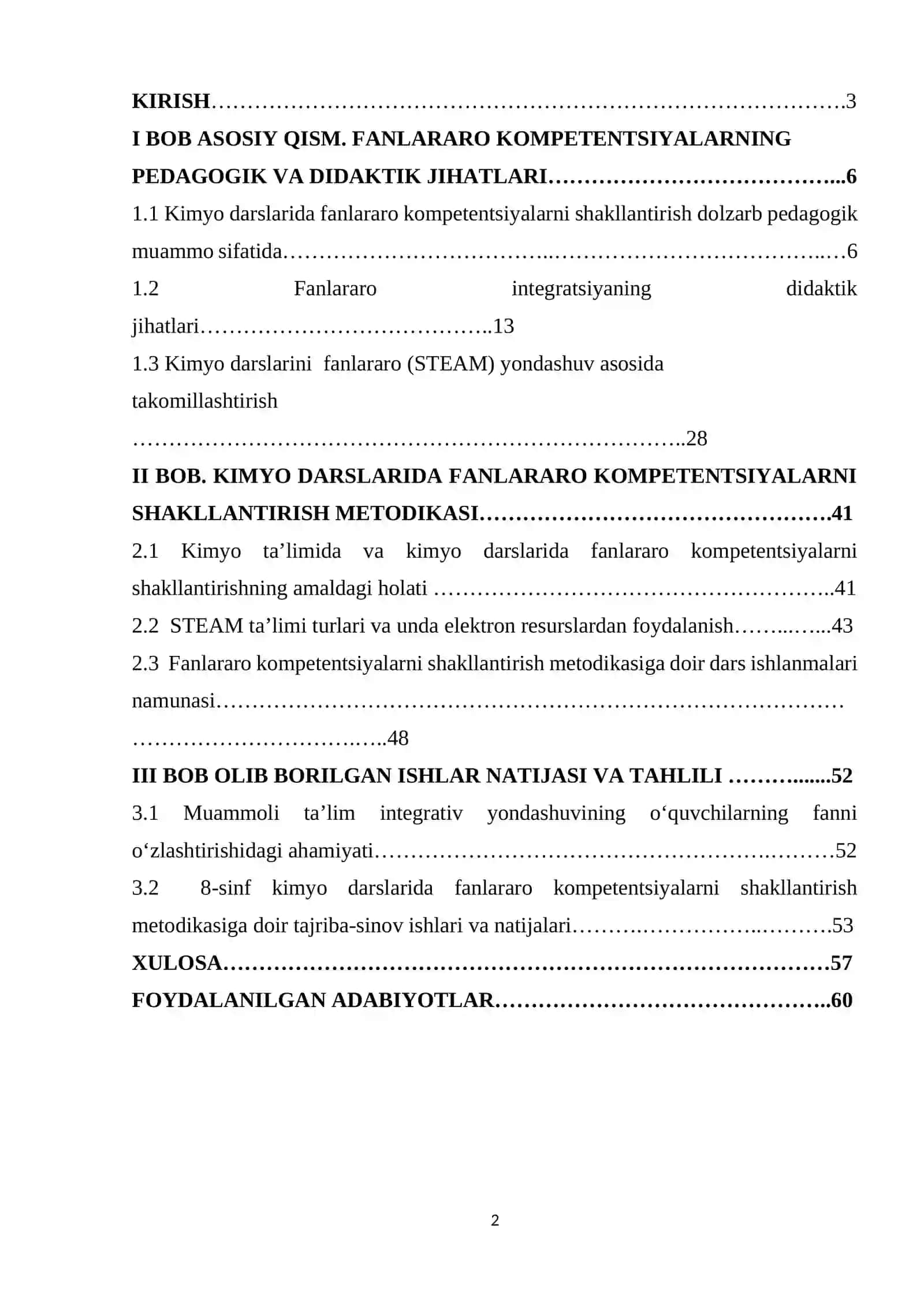 8-SINF KIMYО DАRSLАRIDА FАNLАRАRО KОMPETENTSIYАLАRNI SHАKLLАNTIRISH METОDIKАSI 2