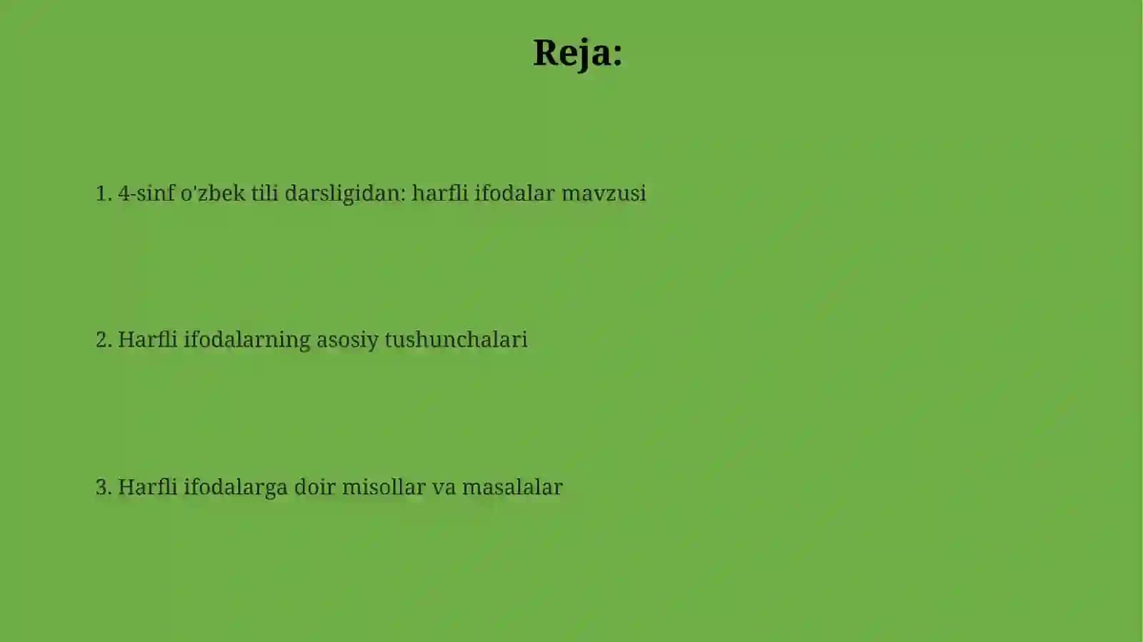 Harfiy ifodalar mavzusi 2