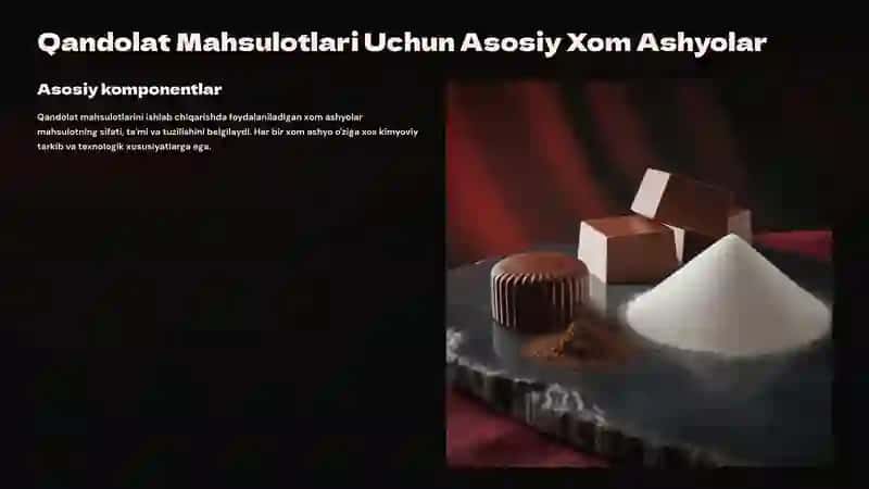 Qandolat Mahsulotlari Ishlab Chiqarish Texnologiyalari 2