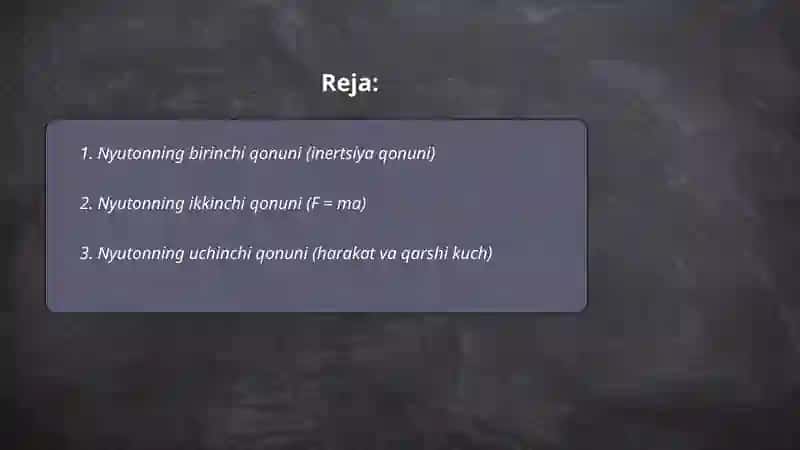 Nyuton qonunlari 2