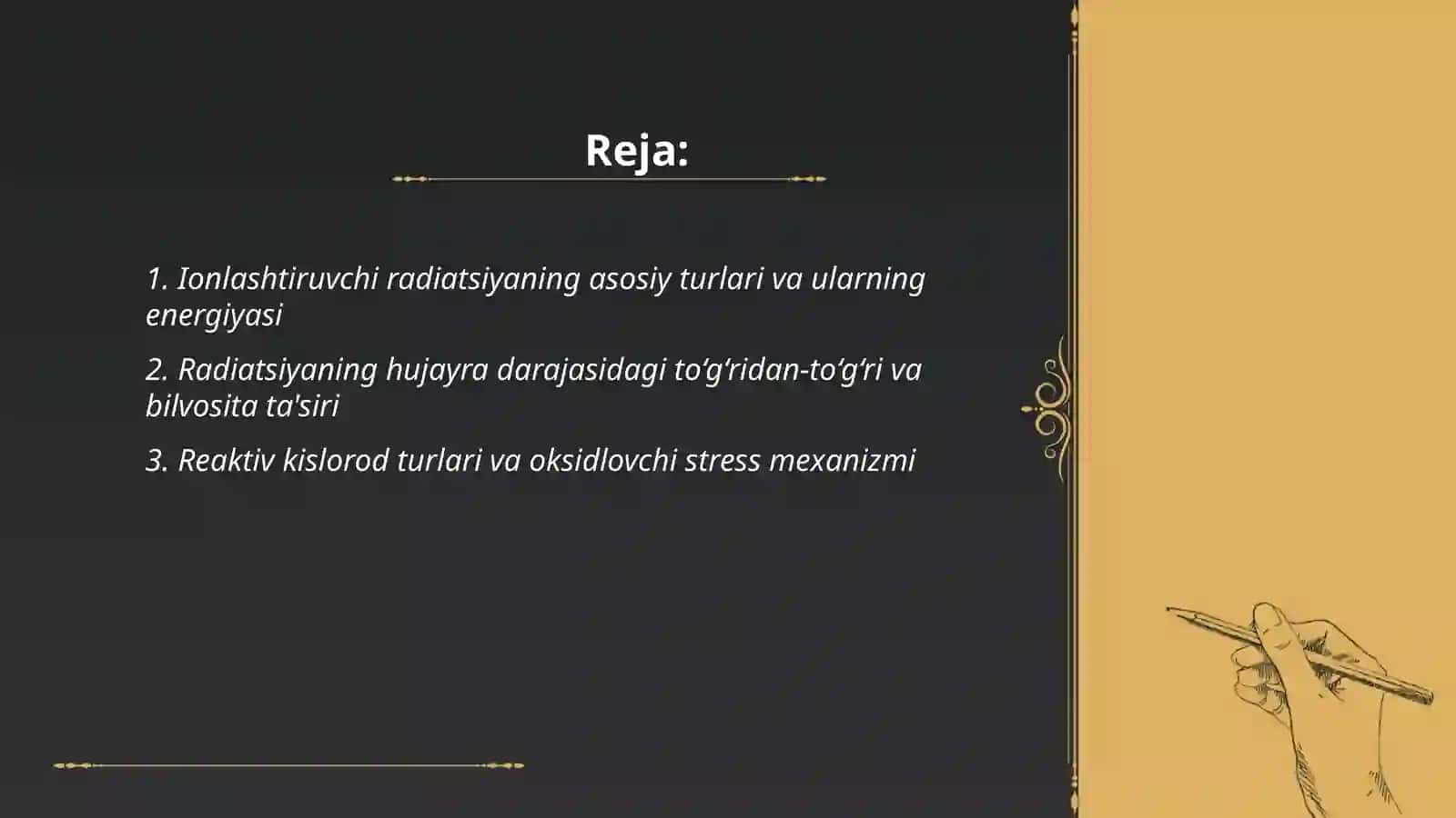 Ionlashtiruvchi radiatsiyaning tasir mexanizimi organizmlarning chidamliligi radio sezgirlik va kiretik organlar 2