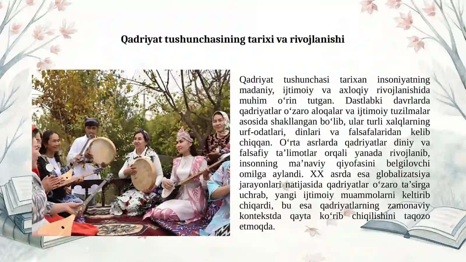 Qadriyat tushunchasining ma'nosi va uning umumiy tavsifi 2