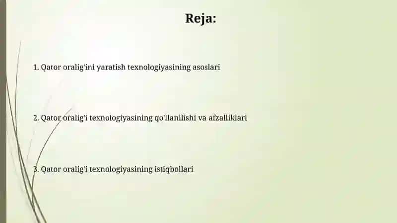 Qator oralig'i texnologiyasi 2