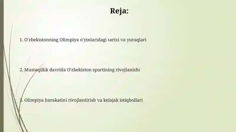 O'zbekiston Respublikasining olimpiadalarda ishtiroki 2
