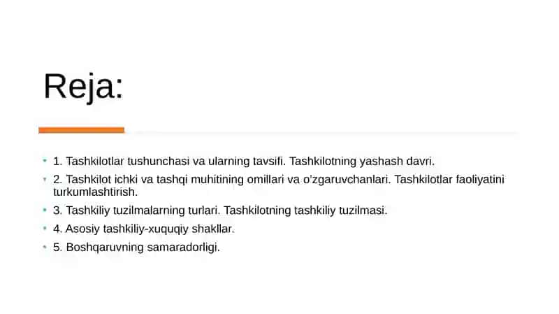 Prezentatsiya,Mustaqil ish: Tashkilotlar va ularni boshqarish. Menejment 2