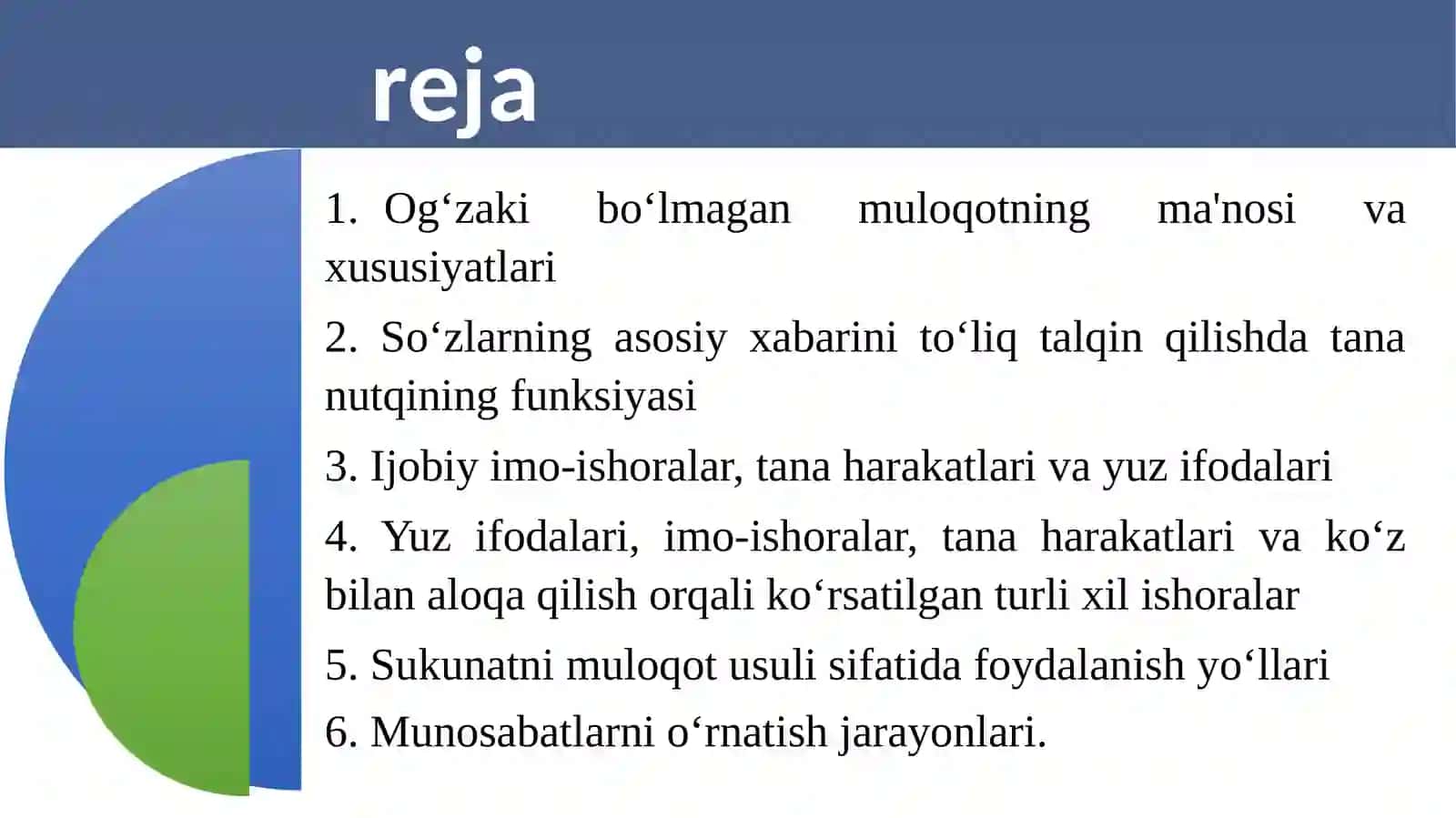 Og‘zaki bo‘lmagan ko‘nikma va qobiliyatlar 2