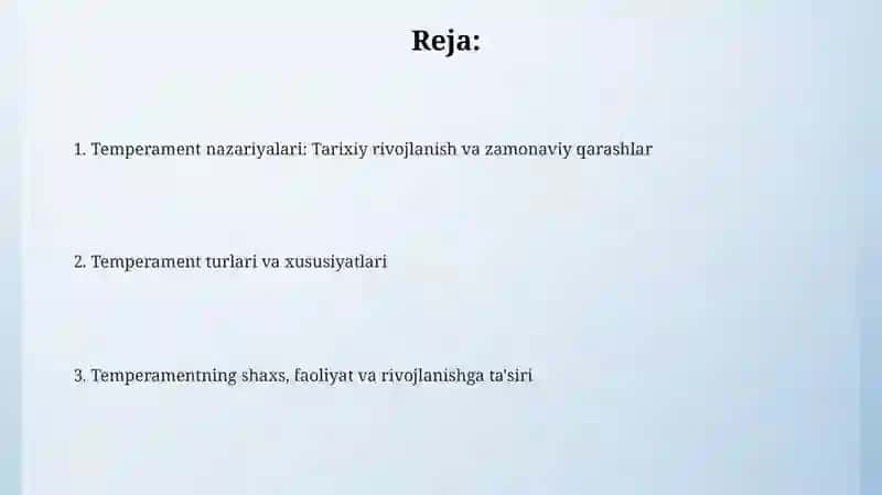 Temperament va uning nazariyalari 2