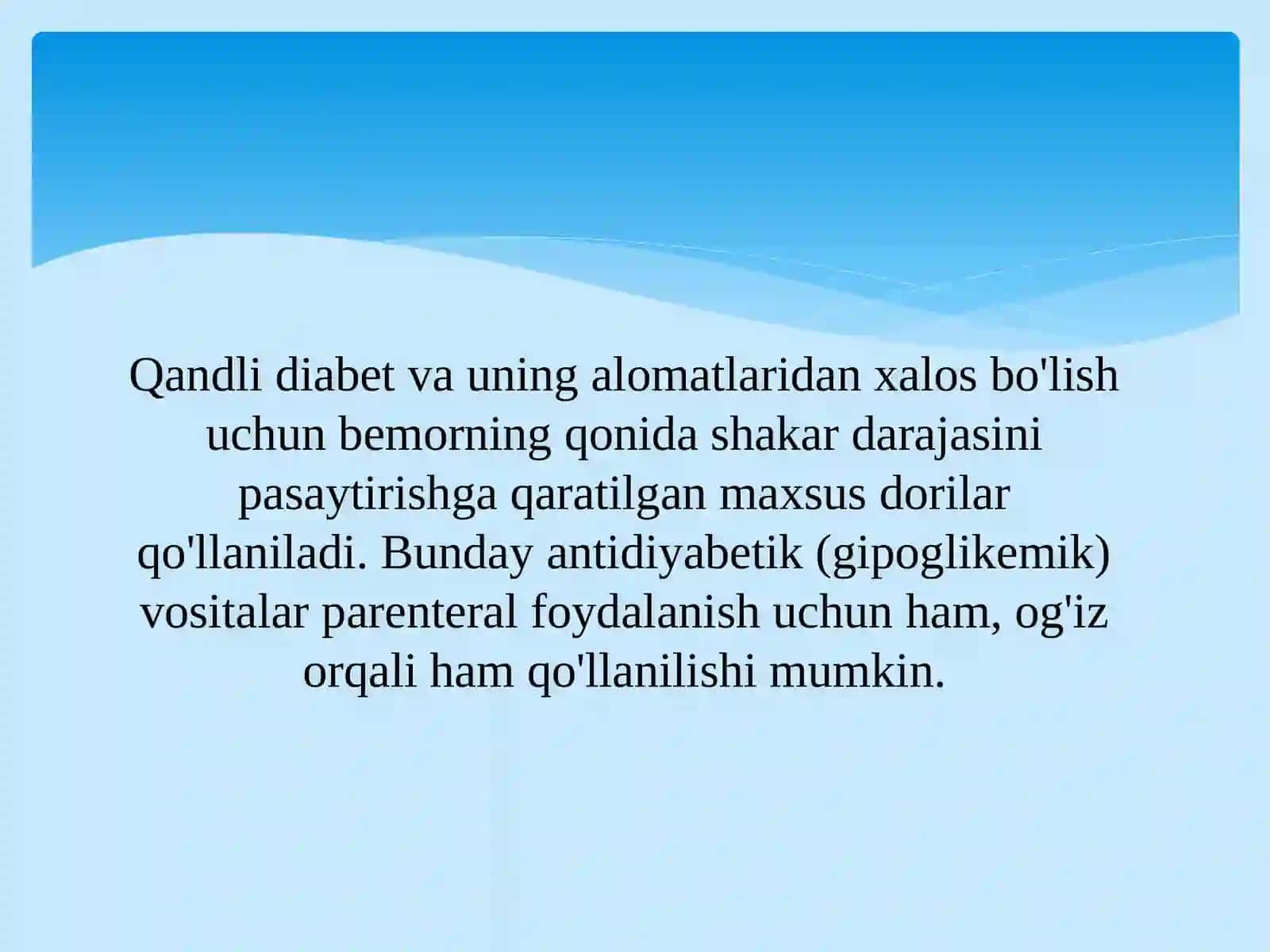 Gipoglikemik dorivoritalari 2