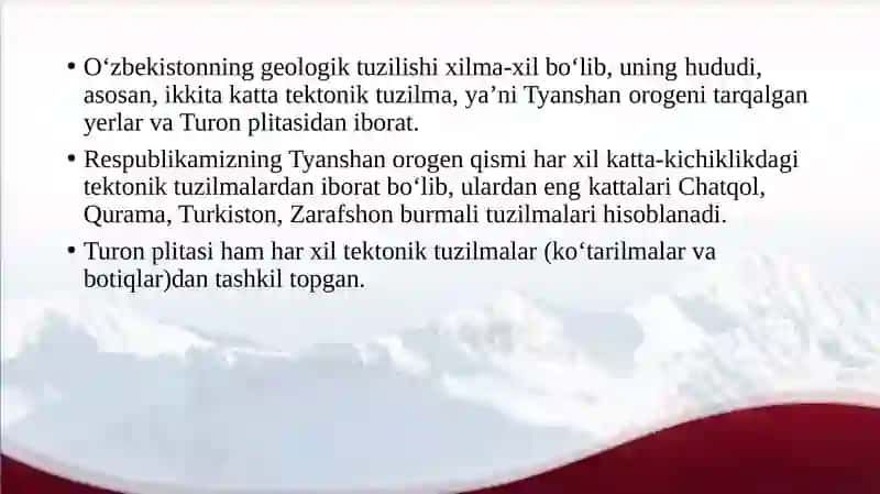 Geologik Tuzilishi va Yer Yuzasining Taraqqiyoti 2