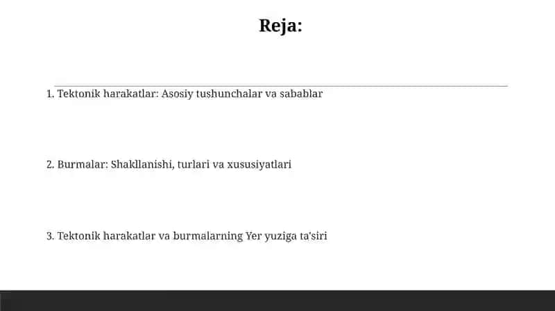Tektonik harakatlar va Burmalar 2