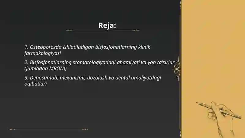 Osteoporozda ishlatiladigan dori vositalari klinik farmakologiyasi 2