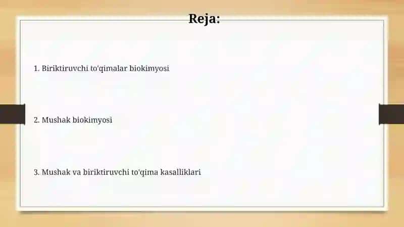 Bog'lovchi to'qimalarning biokimyosi 2