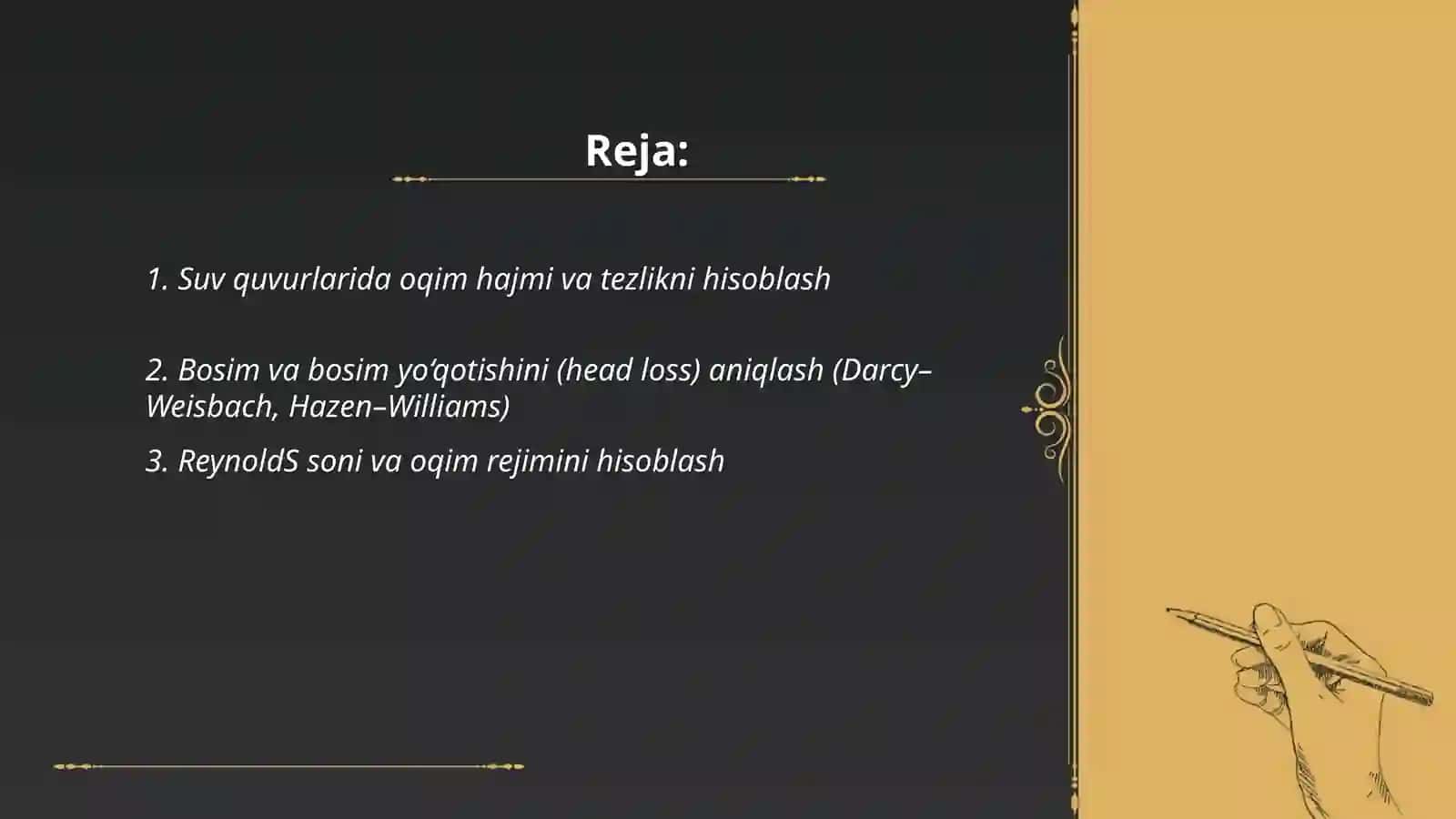Quvurlarni loyihalash bo‘yicha hisob-kitobishlari 2