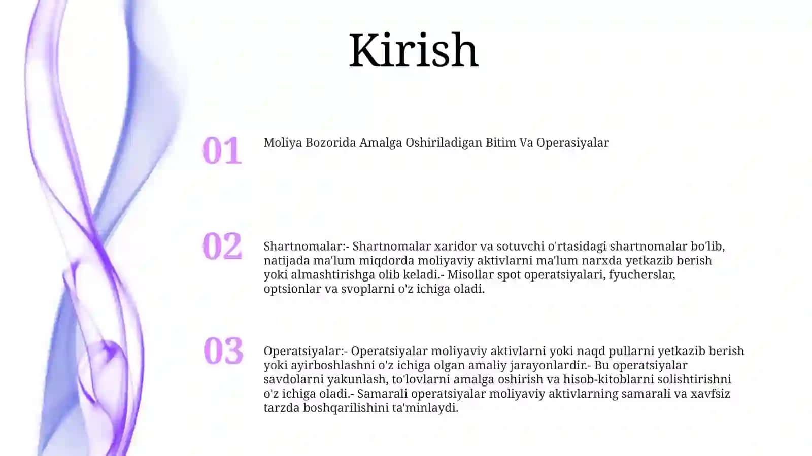 Moliya Bozorida Amalga Oshiriladigan Bitim Va Operasiyalar 2