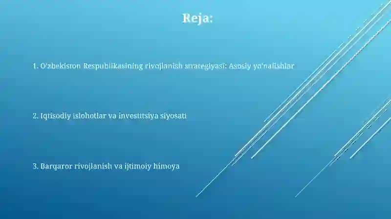 O‘zbekiston Respublikasini rivojlantirishda harakatlar strategiyasi 2
