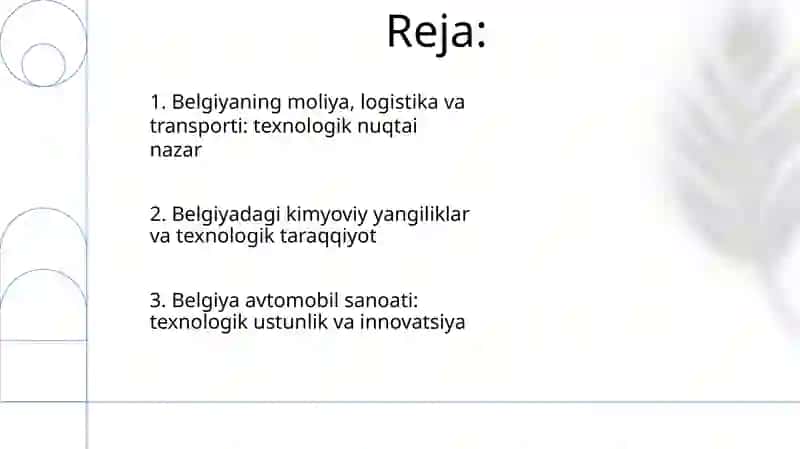 Belgiyaning Moliya, Logistika va Transporti 2