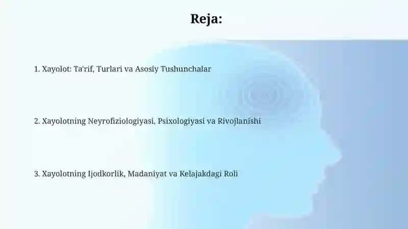 Xayol haqida tushuncha 2