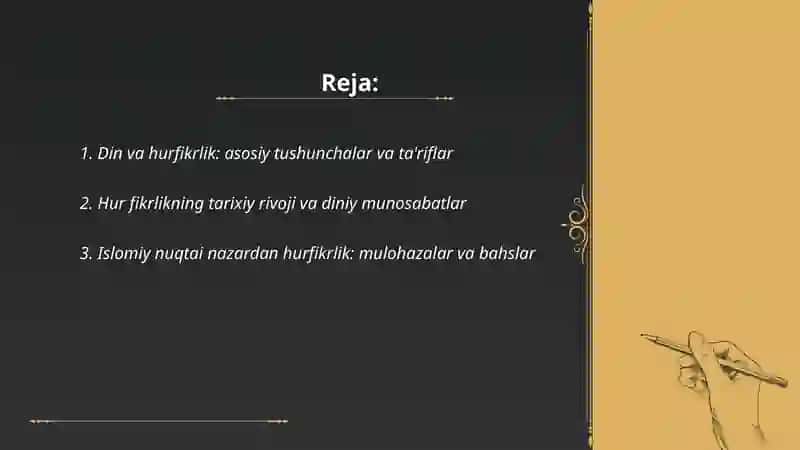 Din va hurfikrlik 2