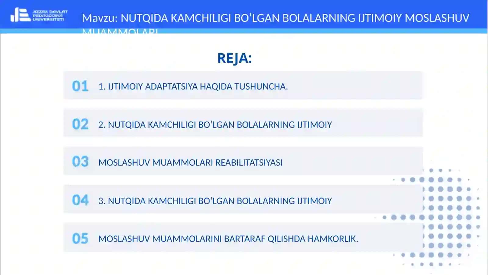 NUTQIDA KAMCHILIGI BO‘LGAN BOLALARNING IJTIMOIY MOSLASHUV MUAMMOLARI 2
