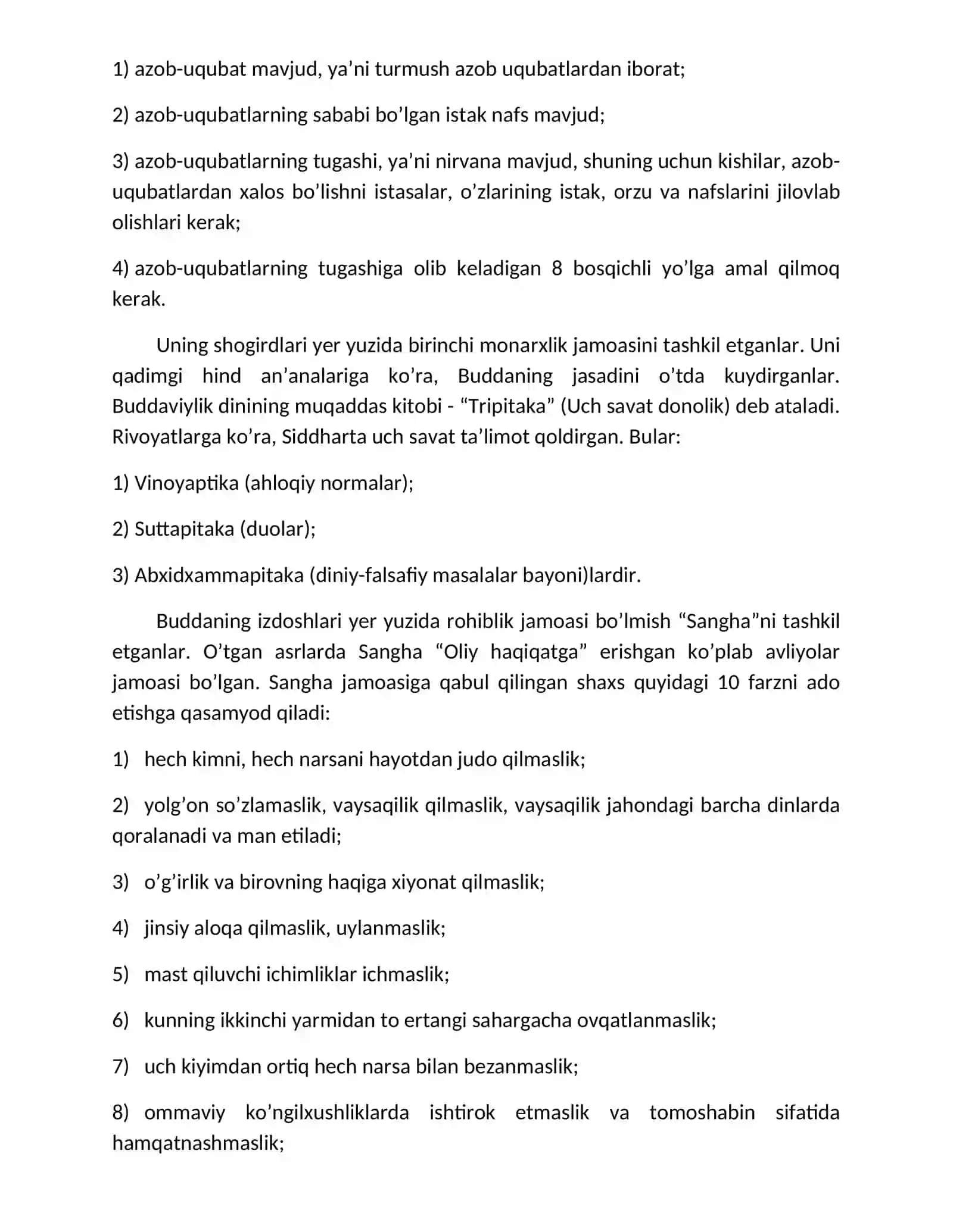 Buddizm dini tarixi va asosiy g`oayalari 2