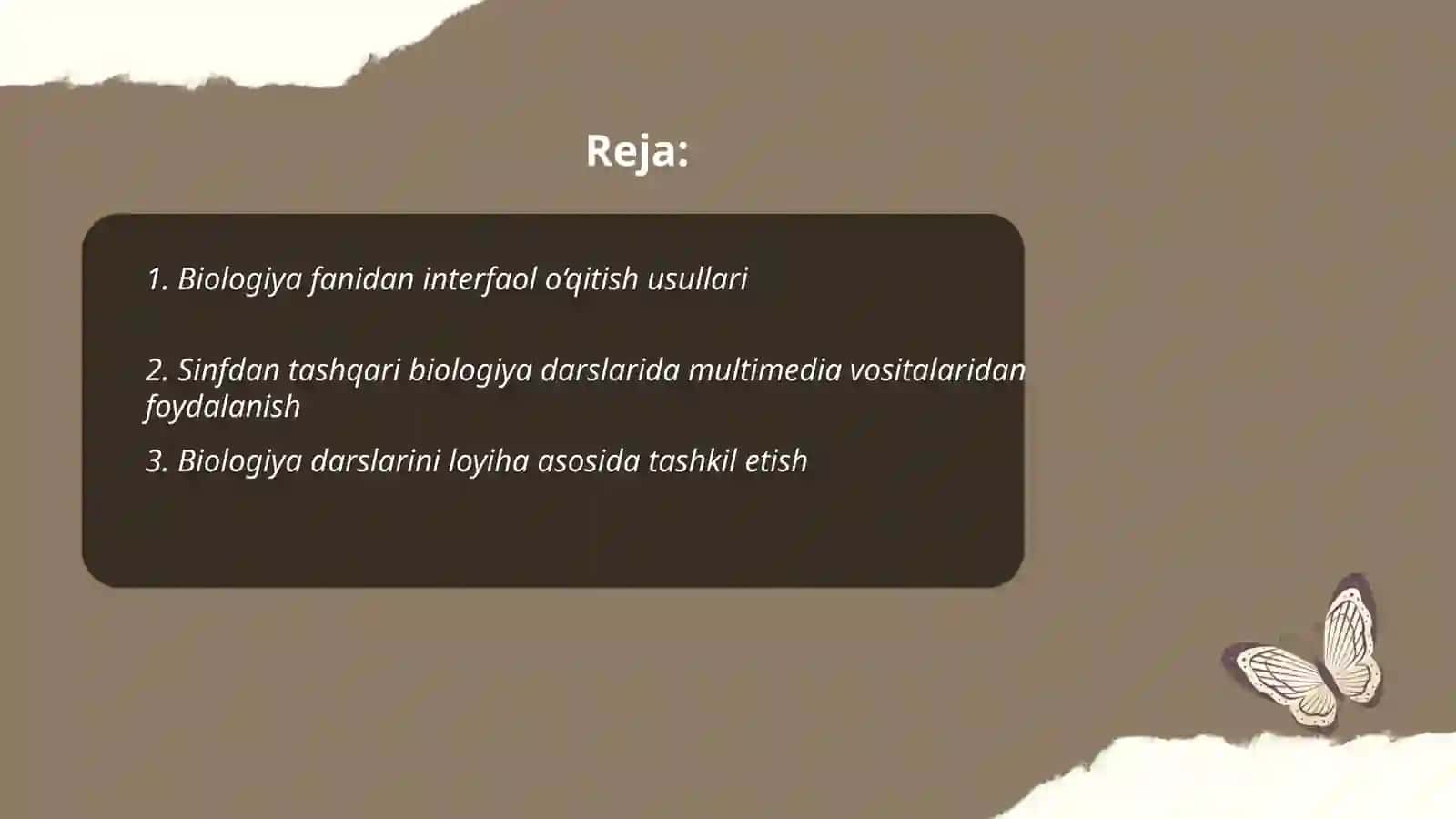 Biologiyadan sinfdan tashqari mashg‘ulotlarda pedagogik texnologiyalardan foydalanish 2