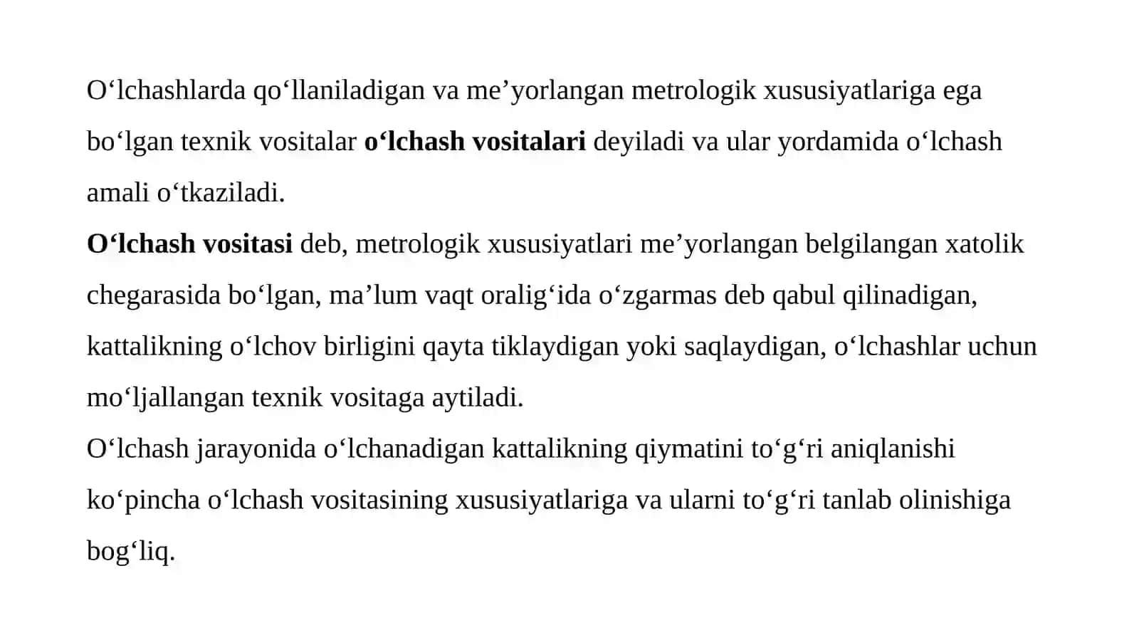 O‘lchash vositalari 2