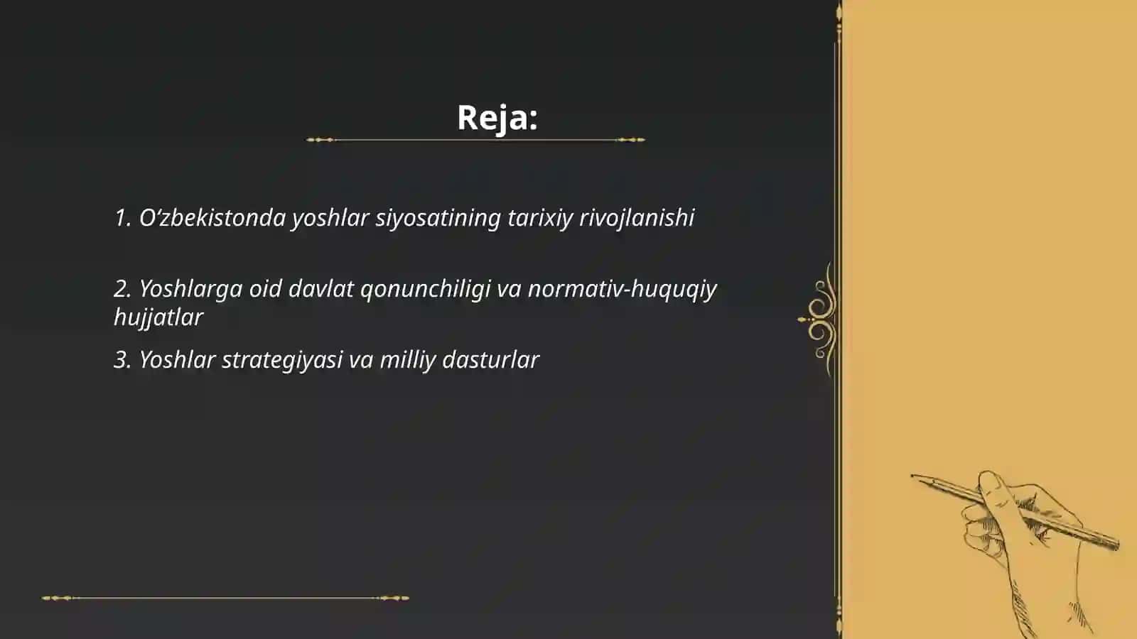 Oʻzbekistonda yoshlarga oid davlat siyosati 2