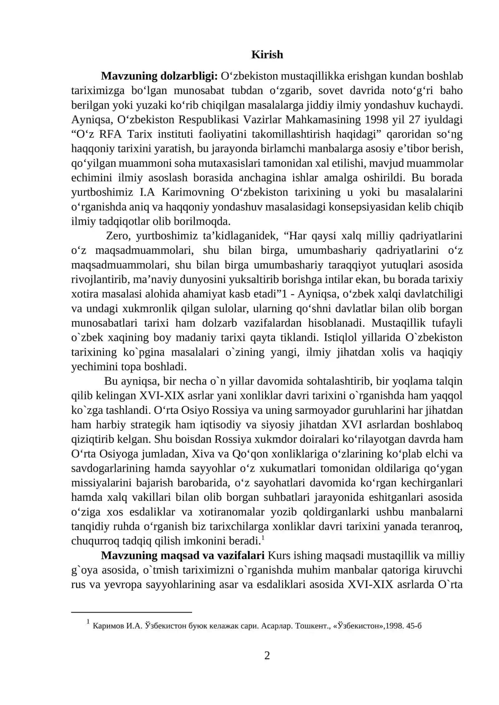 Rus elchi va muarrixlari asarlarida O`rta Osiyo xalqlarining qadimgi va o`rta asrlar davri tarixi 2