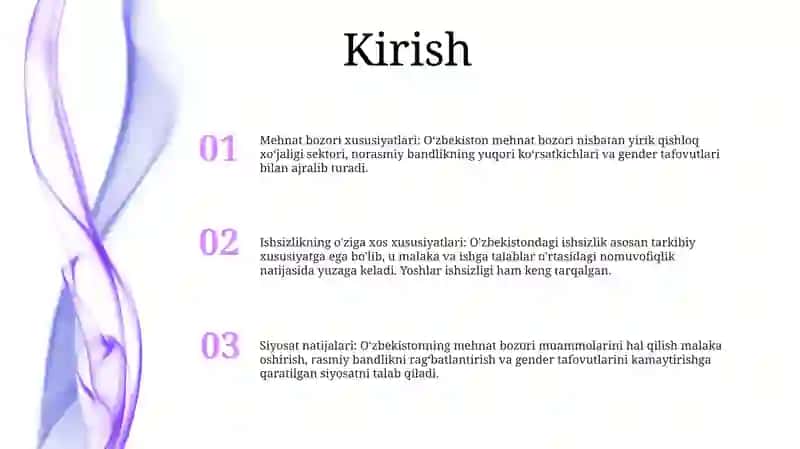 OʻZbekiston Respublikasi Mehnat Bozori Va Ishsizlik OʻZiga Xos Xususiyatlari 2