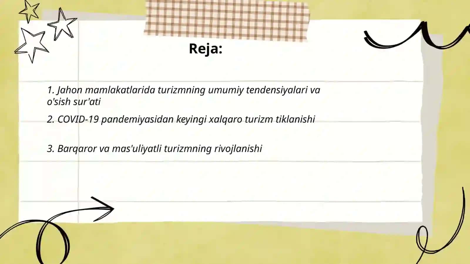 Jahon mamlakatlarida turizmning rivojlanish holati 2