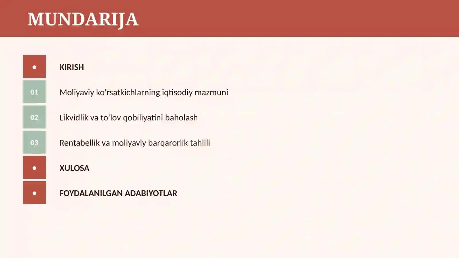 KORXONANING MOLIYAVIY HOLATI KO`RSATKICHLARI TAHLILI 2