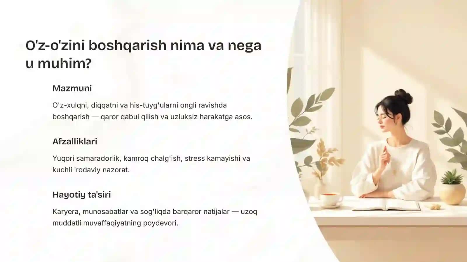 O’z-o’zini boshqarish ko’nikmasini rivojlantirish yo’llari 2