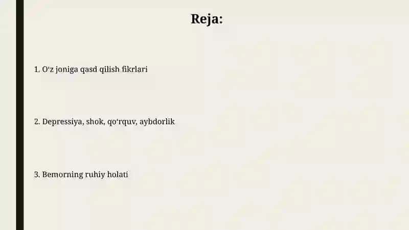 Bemorlarning Ruhiy Holati 2