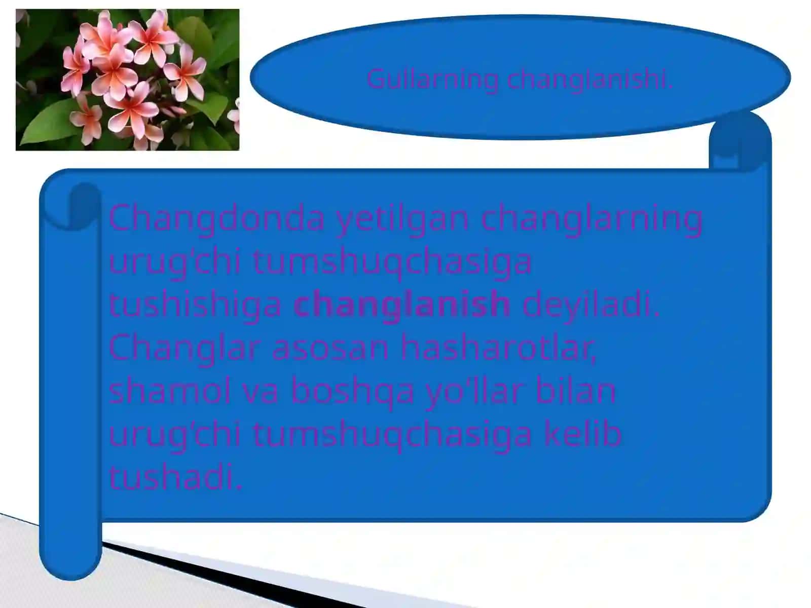 Gullarning changlanishi 2
