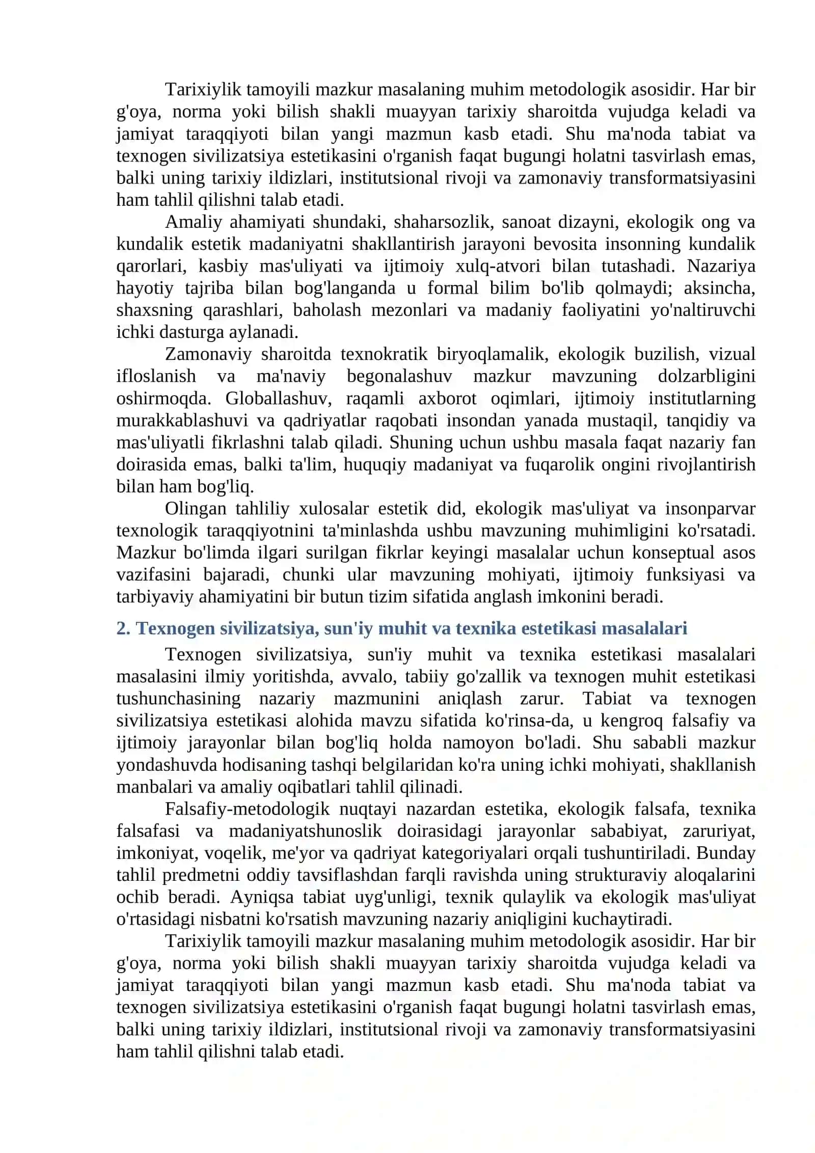 TABIAT VA TEXNOGEN SIVILIZATSIYA ESTETIKASI 2